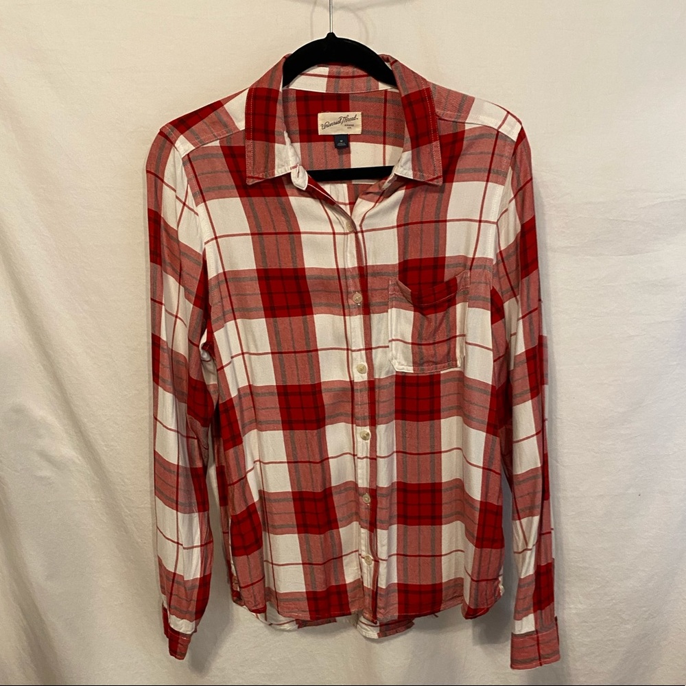 Universal threads plaid button down